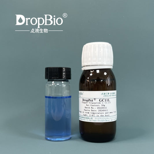 DropPet® GC11L | Copper Tripeptide-1,  Water, Glycerin, Caprylyl glycol, Ethylhexylglycerin